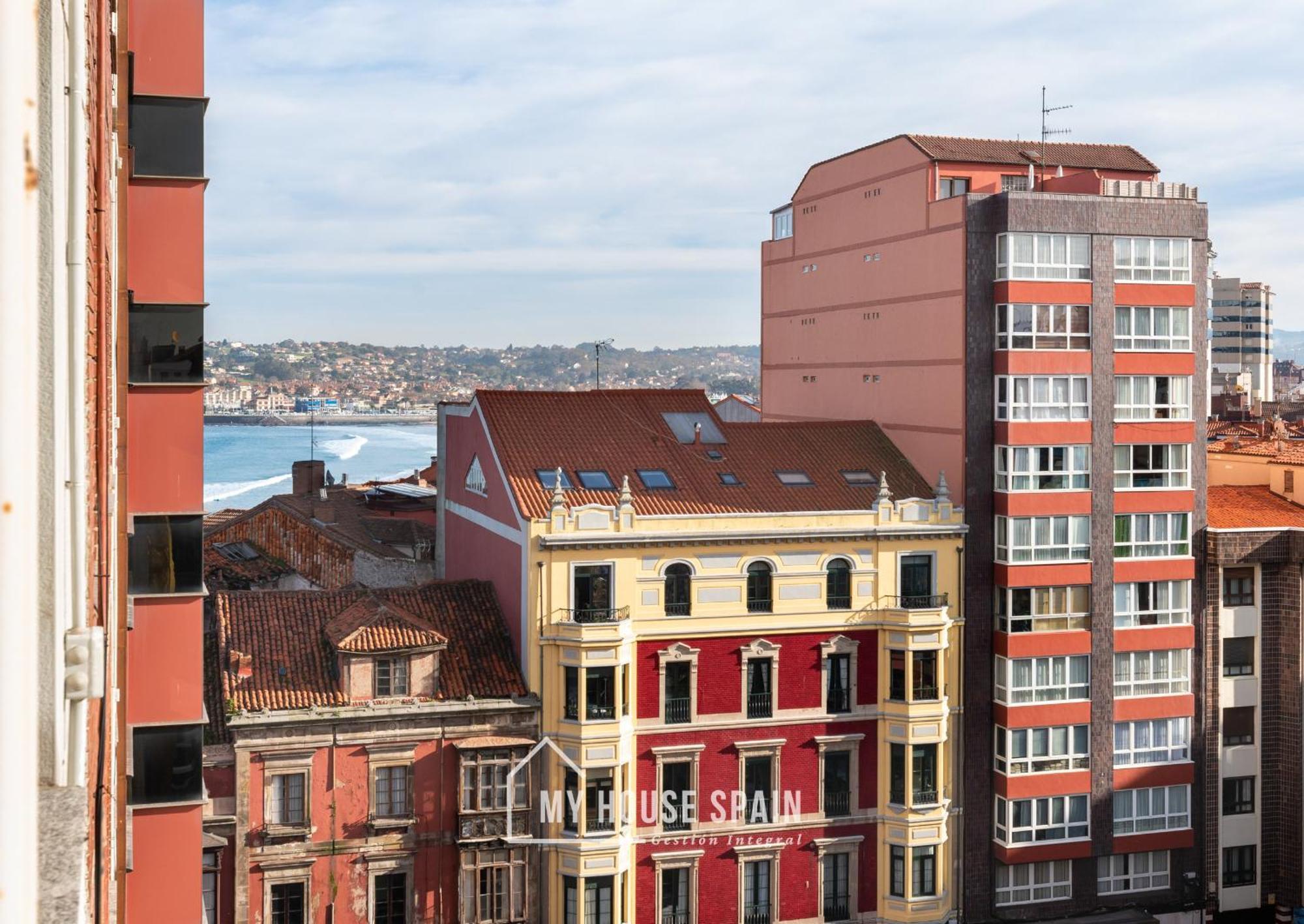 Myhousespain - Radiante Piso Junto A La Playa Gijon Luaran gambar